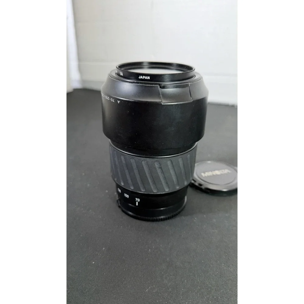 Minolta Maxxum AF Lens Bundle - 50mm Prime & 70-210mm f4 Beercan Zoom Set Hood
